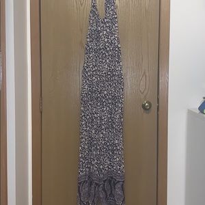Patterned wide-legged jumpsuit. Worn once